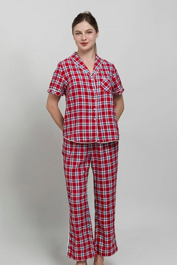 Red Checkered Kate Long Set – Youthful & Fresh