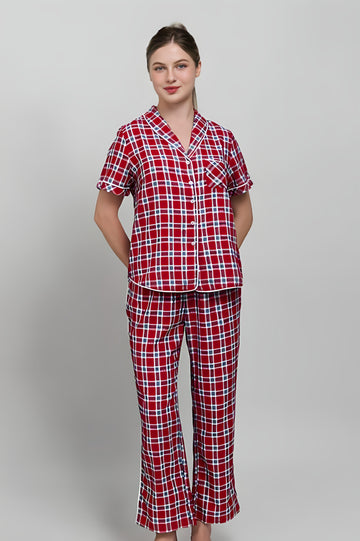 Red Checkered Kate Long Set – Youthful & Fresh