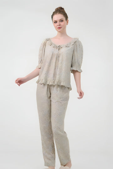 Tole Long Set with Puff Sleeves – Elegant, Feminine & Comfy