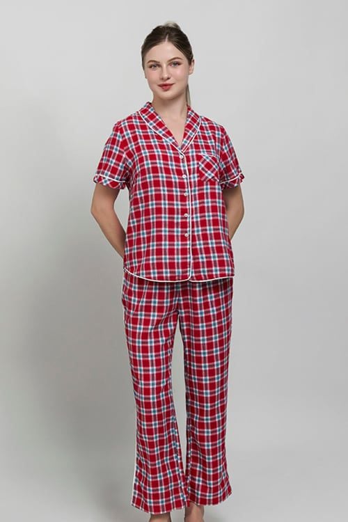 Red Checkered Kate Long Set – Youthful & Fresh
