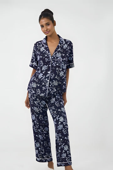 Stretchy Knit Long Pajama Set – Soft, Comfy & Easy to Wear