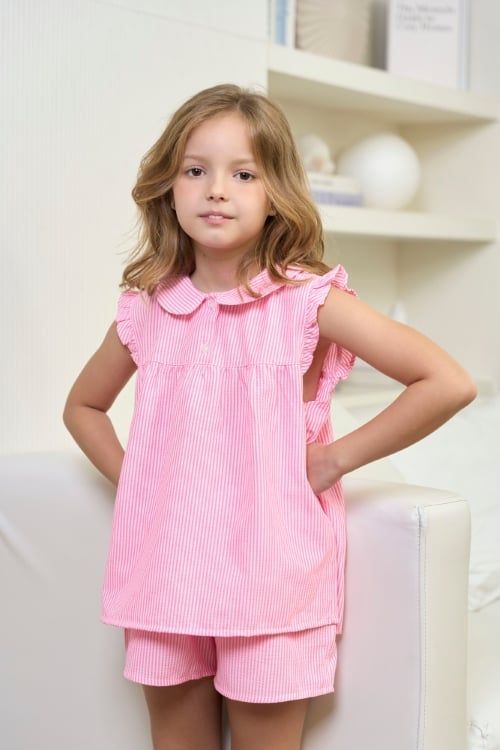 Girls’ Kate Cotton Short Set – Sweet & Stylish with Floral Charm