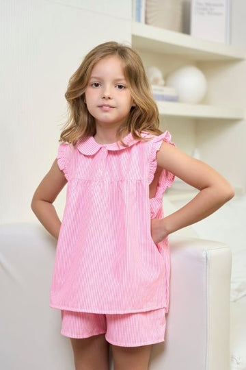 Girls’ Kate Cotton Short Set – Sweet & Stylish with Floral Charm